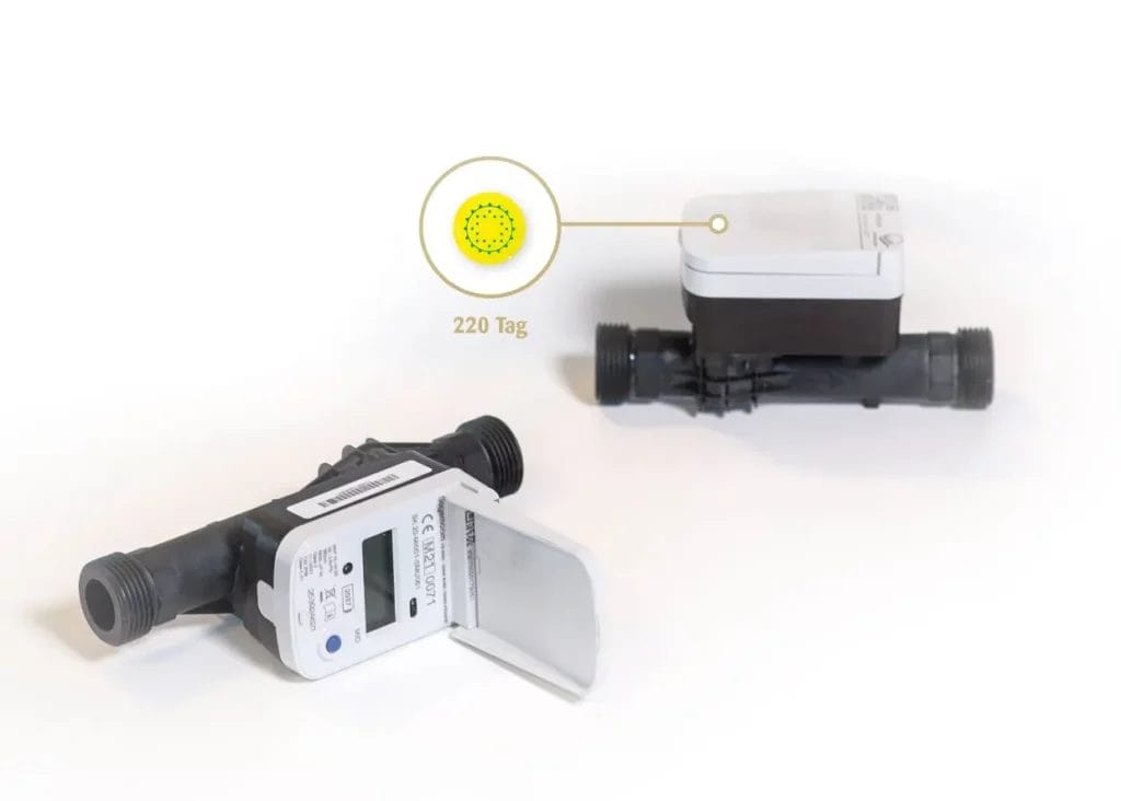 Smart water meter radiation neutralized with Penta Power 220 Tag