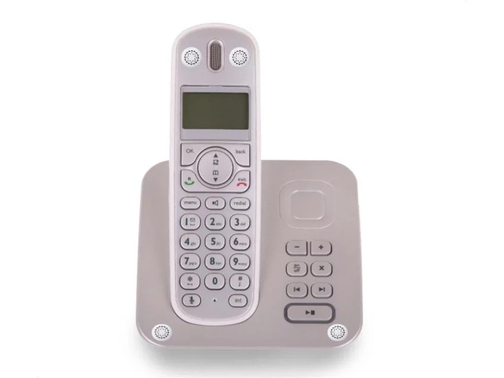 Wireless DECT phone with base station — continuous high-frequency radiation transformed by Penta Power Multi Tag