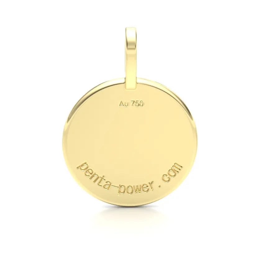 Jewel Pendant Yellow Gold Back Square Au 750 18 carat