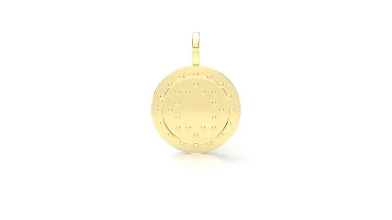 Penta Power Jewel Pendant geel Goud voorkant recht