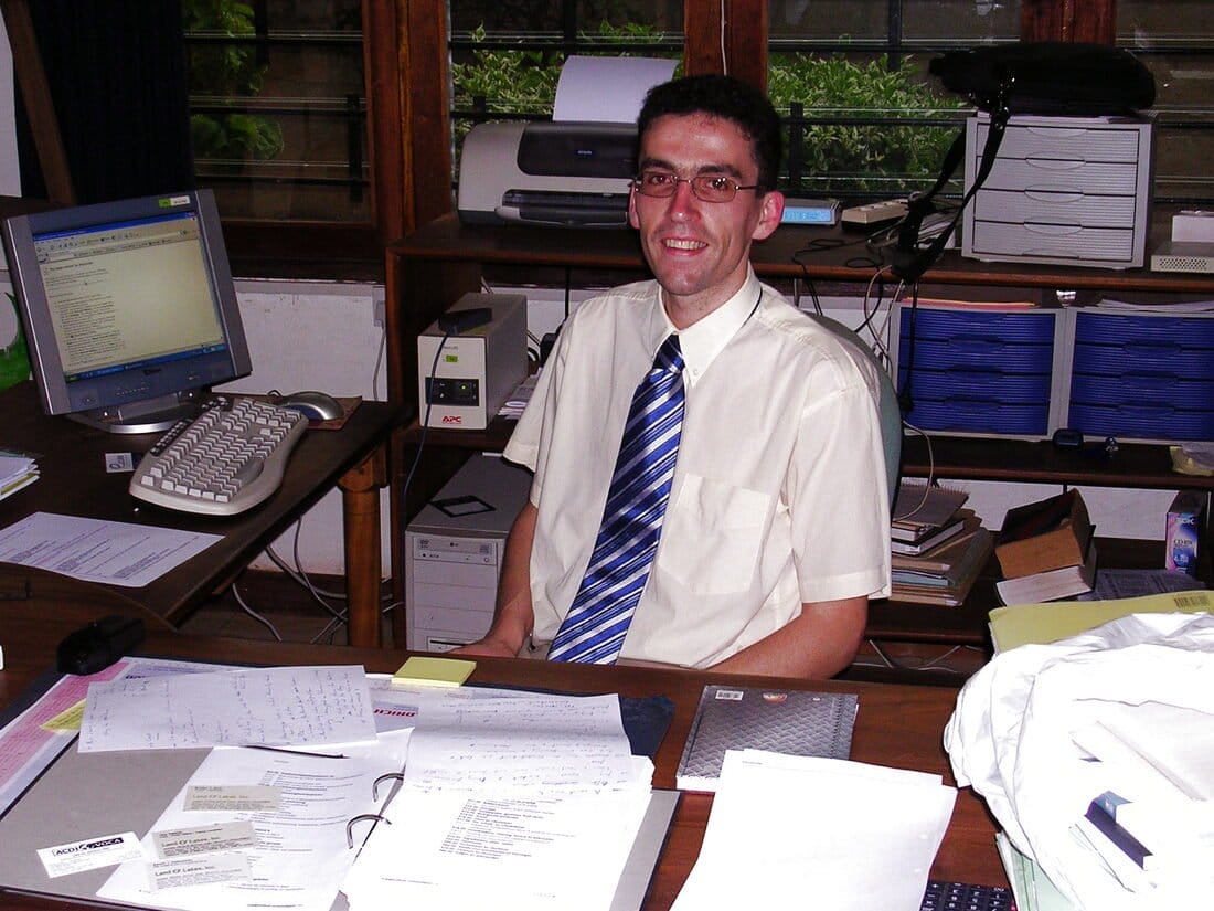 Lode Denecker as director of an international laboratory in Uganda